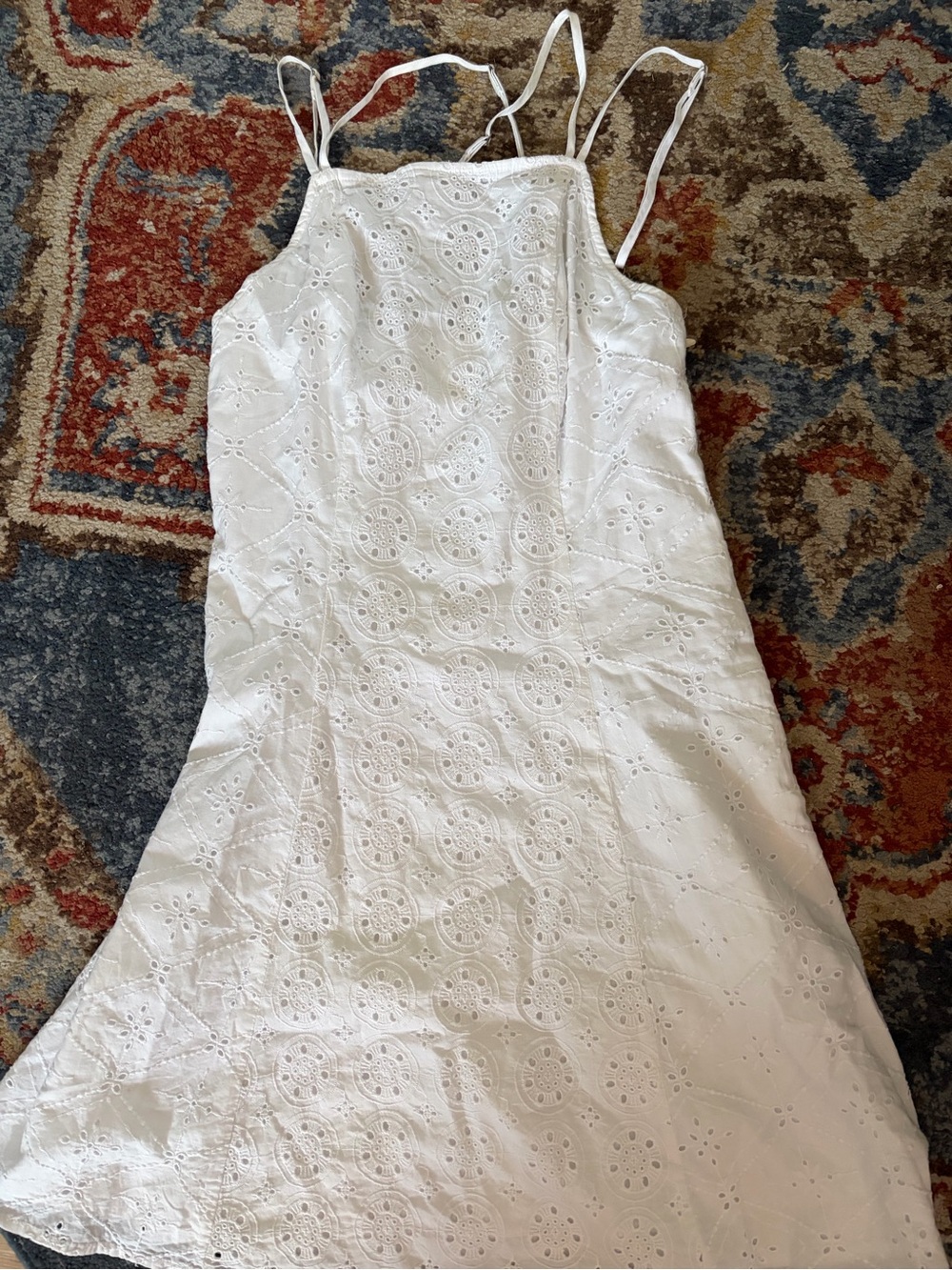 Hollister White Eyelet Spaghetti-Strap Dress